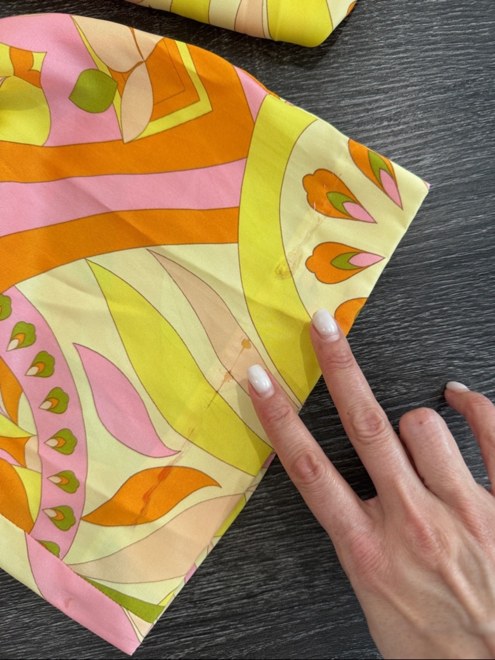 Zara Vibrant Abstract 70's Pink Orange Yellow Green Printed Set - Picture 13 of 13